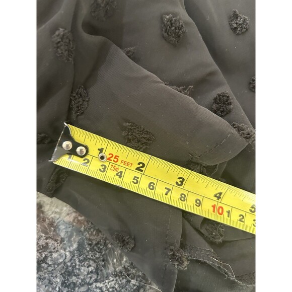 Women’s Black Dotted Swiss lined Size XL Romper Shortall Casual City Modern - Picture 8 of 8